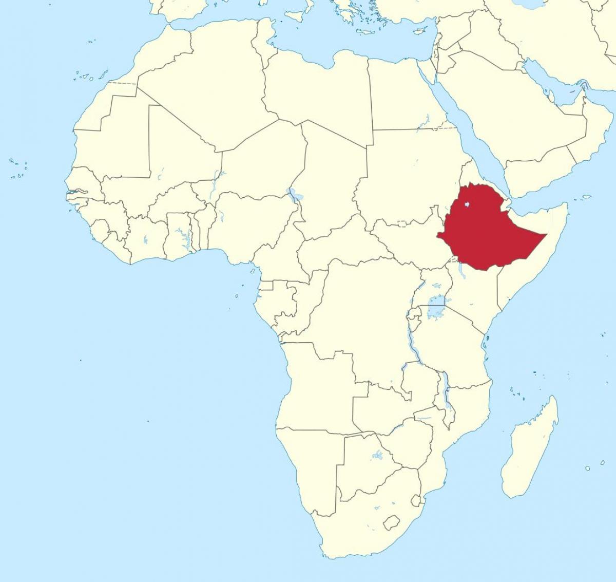 نقشہ افریقہ کے دکھا ایتھوپیا