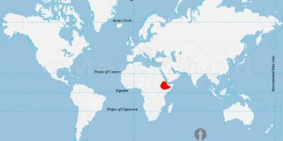دنیا کے نقشے ایتھوپیا کے محل وقوع