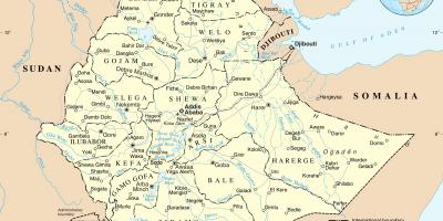 سیاسی نقشہ ایتھوپیا کی