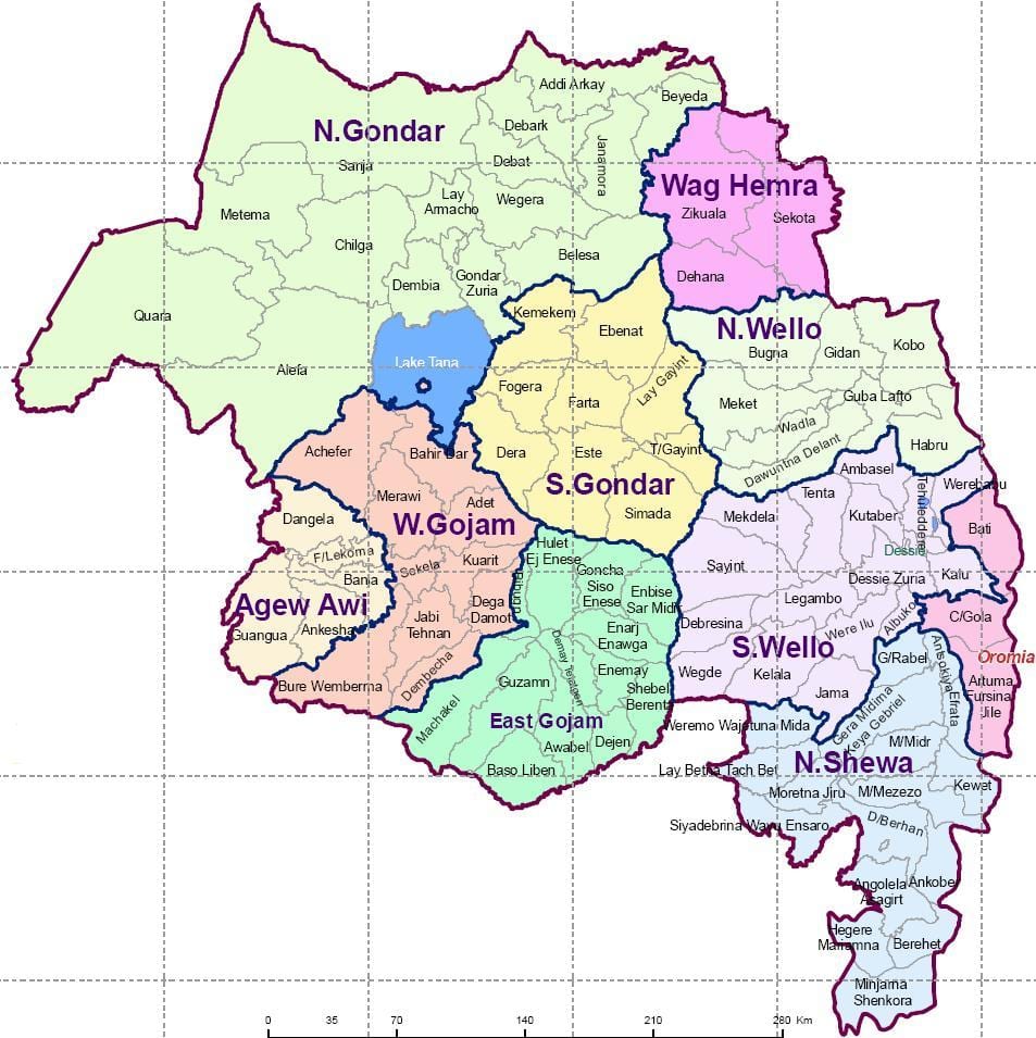 ایتھوپیا gondar نقشہ