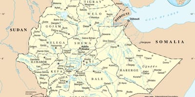 سیاسی نقشہ ایتھوپیا کی