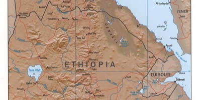 نقشہ کے شمالی ایتھوپیا