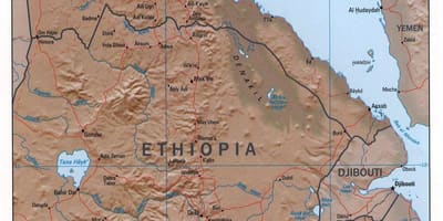 نقشہ کے شمالی ایتھوپیا