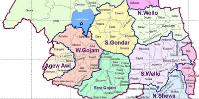 ایتھوپیا gondar نقشہ